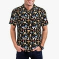 thumbnail image 3 of Rocae Mushrooms and Leaves for Men's Short Sleeve Polo Shirt, Quick Drying Performance Moisture Wicking Sports Men's Golf Shirt, 3 of 9