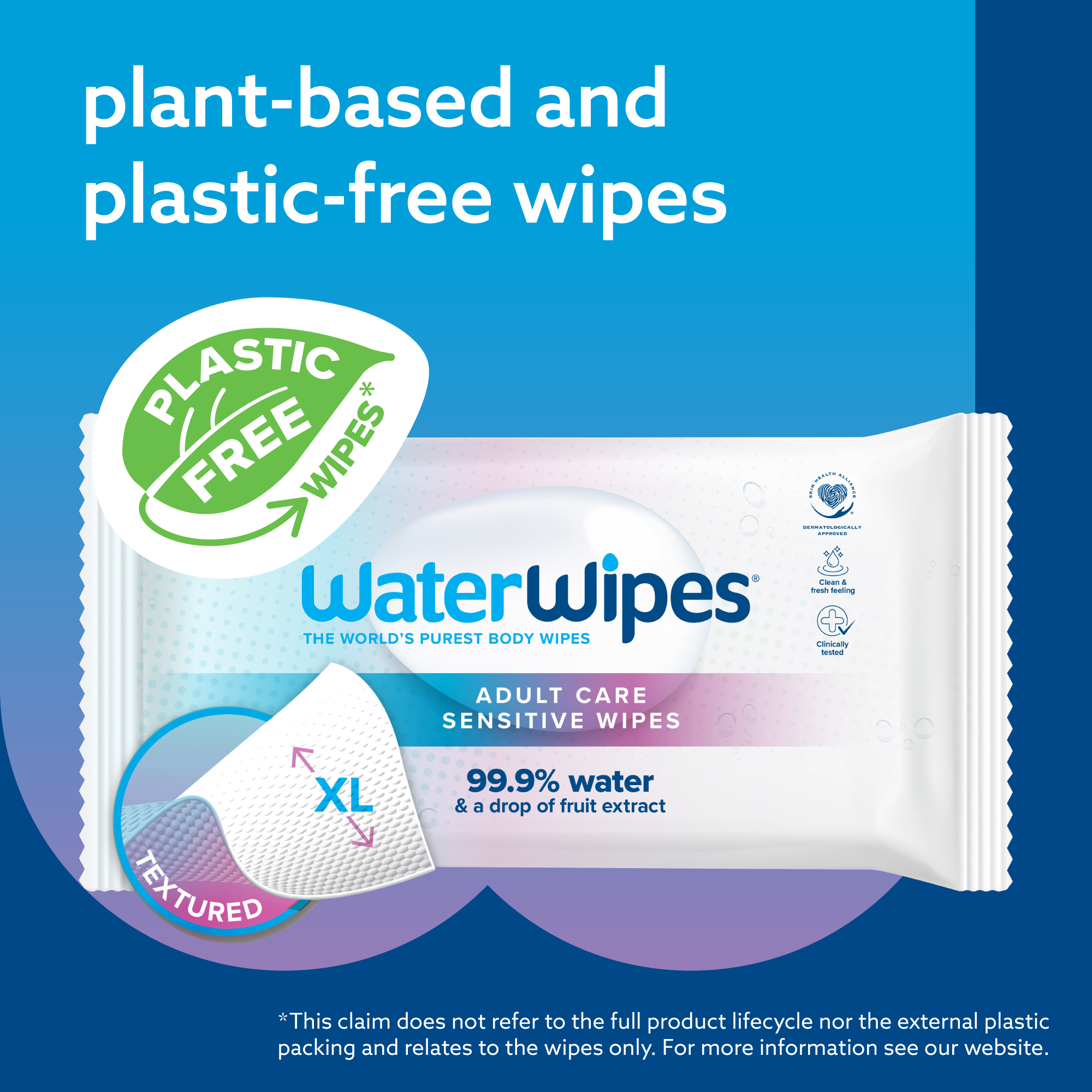 Salviette WaterWipes Adult Care Sensitive - 180 Salviette XL, 99.9% Acqua, Per Igiene Intima E Corpo - Foto 13