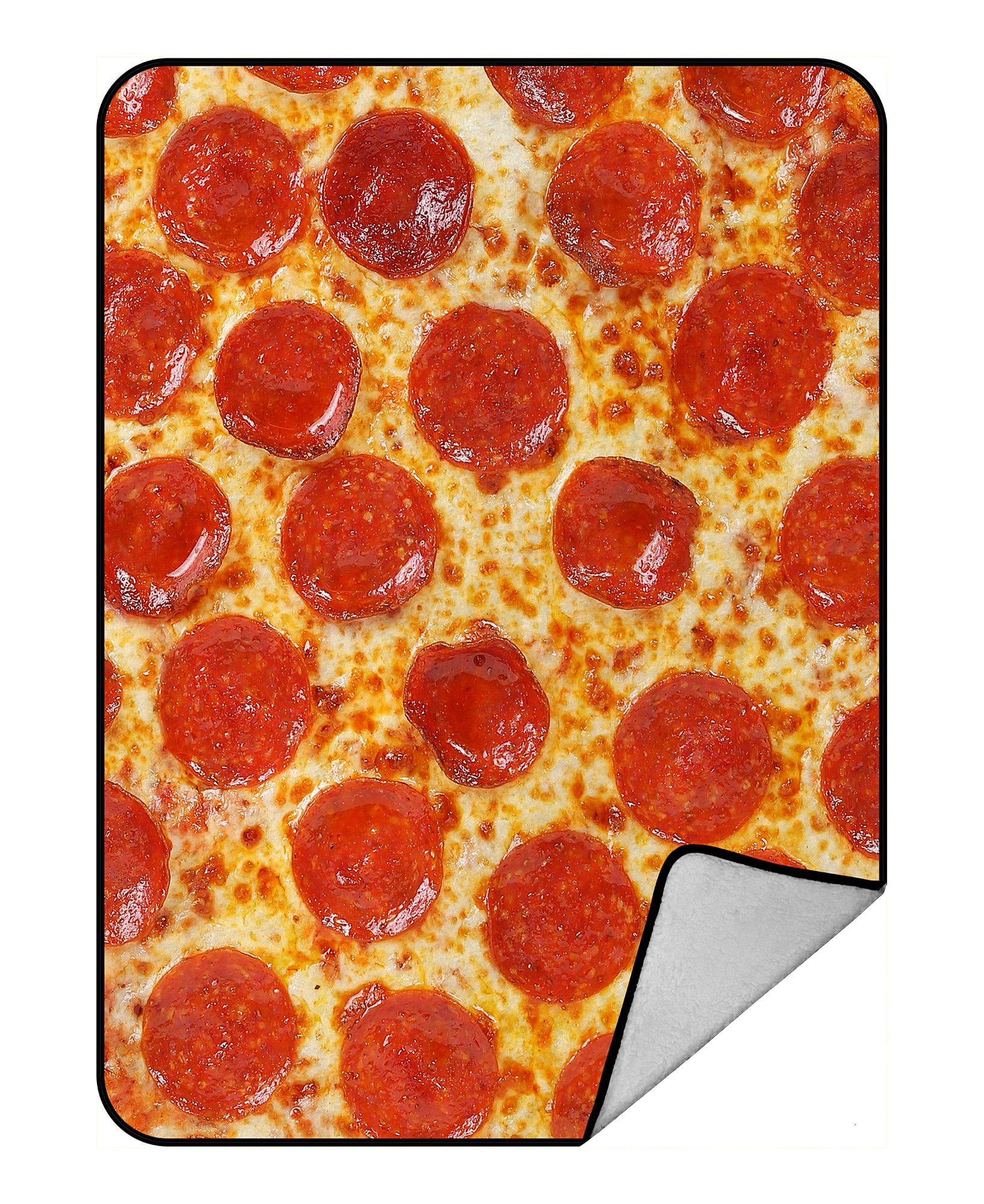 PHFZK Pizza Blanket, Italian Classic Pepperoni Pizza Fleece Blanket