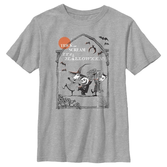 Boy's The Nightmare Before Christmas Oogie's Boys Trick or Scream Graphic Tee Athletic Heather Medium