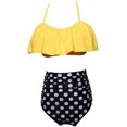 thumbnail image 4 of Girls Swimsuit Two Pieces Bikini Set Ruffle Falbala Swimwear Bathing Suits, 4 of 7