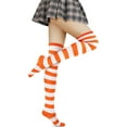 thumbnail image 4 of Womens Stripes Thin Tube Socks, Thigh High Tights Over Knee Socks, Casual Knee High Stockings, 4 of 6