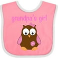thumbnail image 3 of Inktastic Grandpa's Girl - Owl Girls Baby Bib, 3 of 4