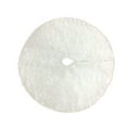 thumbnail image 6 of SPRING PARK Christmas Tree Skirt White Luxury Non Woven Fabric Tree Skirts Base Cover Floor Mat Christmas Decorations Indoor for Xmas Party Holiday Home Garden, 6 of 7