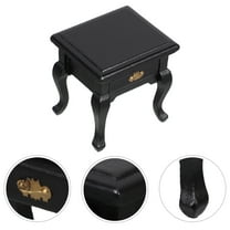 HOOWIFFY Miniature End Table Wood Black 1Pcs re for Living Room