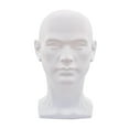 thumbnail image 3 of Cabeza de maniquí masculino profesional Decoración para el hogar Soporte de sombrero blanco Soporte estable de Modelo de cabeza de exhibición Sunnimix cabeza de maniquí masculino, 3 of 8