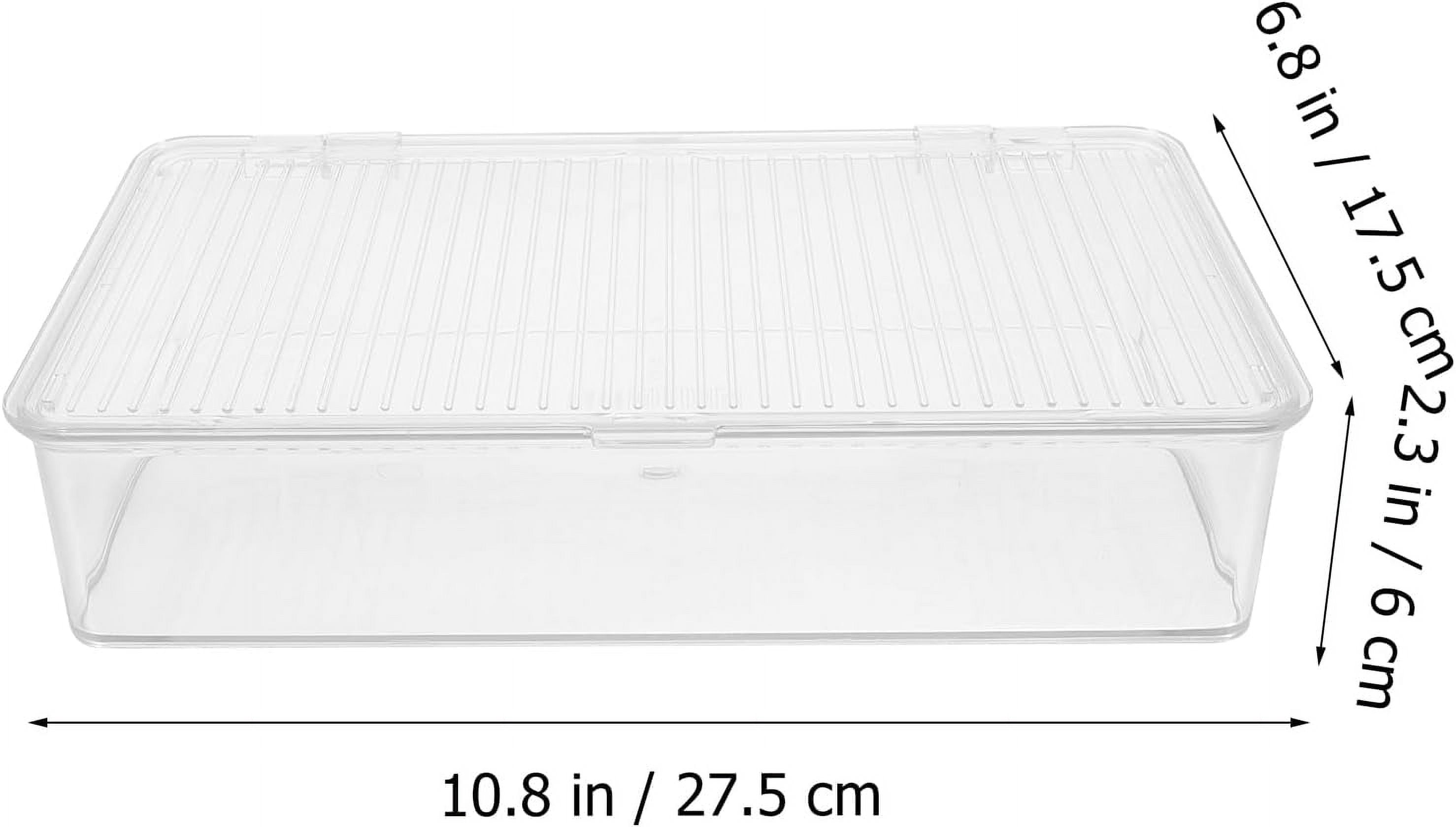Transparent Plastic Utensil Holder with Hinged Lid, Stackable Cutlery Organizer for Forks, Knives, Spoons, and Tableware, Multi-Purpose Storage Box for Kitchen, Bathroom, Office, and Dorm, 10.