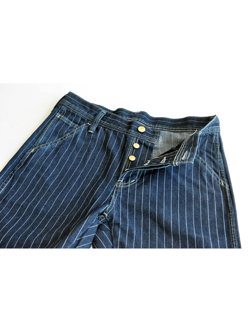 【U LAN】Smoke Washed Striped Denim Pants Drainpipe Pants Jeans Striped Mod Indie White Black (30