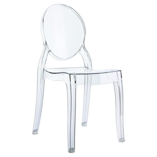 Beaumont Lane Chaise pour Bébé Moderne Empilable en Polycarbonate, Transparente Claire