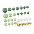 thumbnail image 3 of 32 adornos para tartas con forma de bola, mini globos de espuma, adornos para cupcakes DIY con verde, 3 of 9