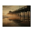 thumbnail image 3 of Designart "Pier Reflections Beach Photo IX" Nautical & Beach Print on Natural Pine Wood, 3 of 5