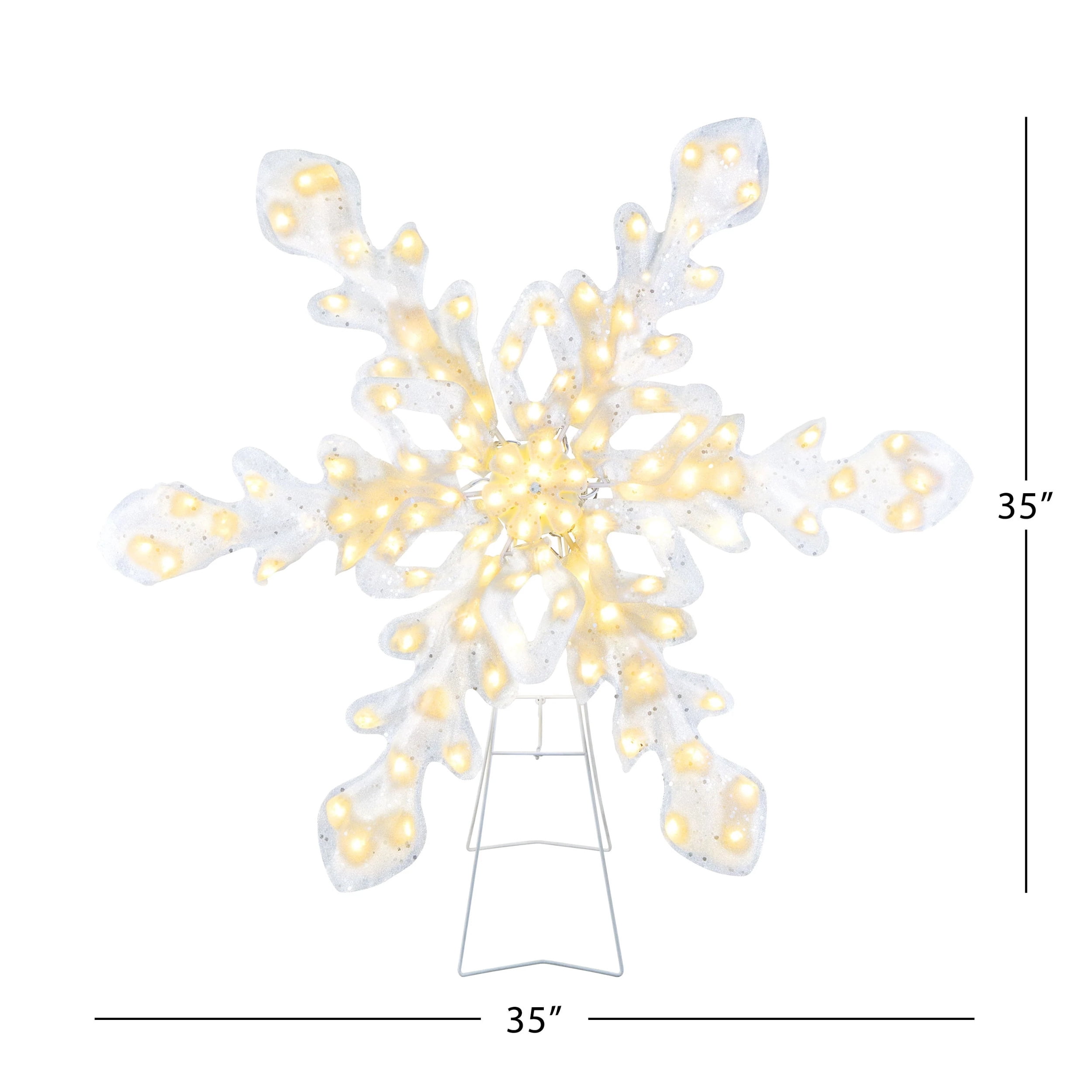Mr. Christmas 35" Outdoor Twinkling LED Snowflake, White