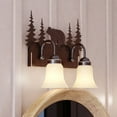 thumbnail image 2 of Bozeman 2 Light Bronze Rustic Bear Bathroom Vanity Fixture, 2 of 10