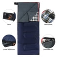 thumbnail image 5 of REDCAMP Flannel Sleeping Bag for Adults, Waterproof Cold Weather & Warm Camping Sleeping Bag with Compression Sack, 3-Season Envelope Sleeping Bag for Camping, Hiking, Backpacking, Outdoors, Blue, 5 of 9