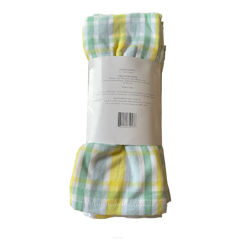 Martha Stewart Kitchen Towels 8 Pack, Lemon Whimsy 