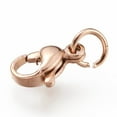 thumbnail image 4 of Ion Plating(IP) 304 Stainless Steel Lobster Claw Clasps With Jump Ring Rose Gold 10x7x3mm Hole: 3.2mm Jump Ring: 5x0.6mm, 4 of 4