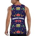 thumbnail image 3 of Gaeub Happy Mardi Gras Men's Athletic Tank Top, Workout Sleeveless Shirts, Running Tank Tops for Gym, Running, Training - X-Large, 3 of 9