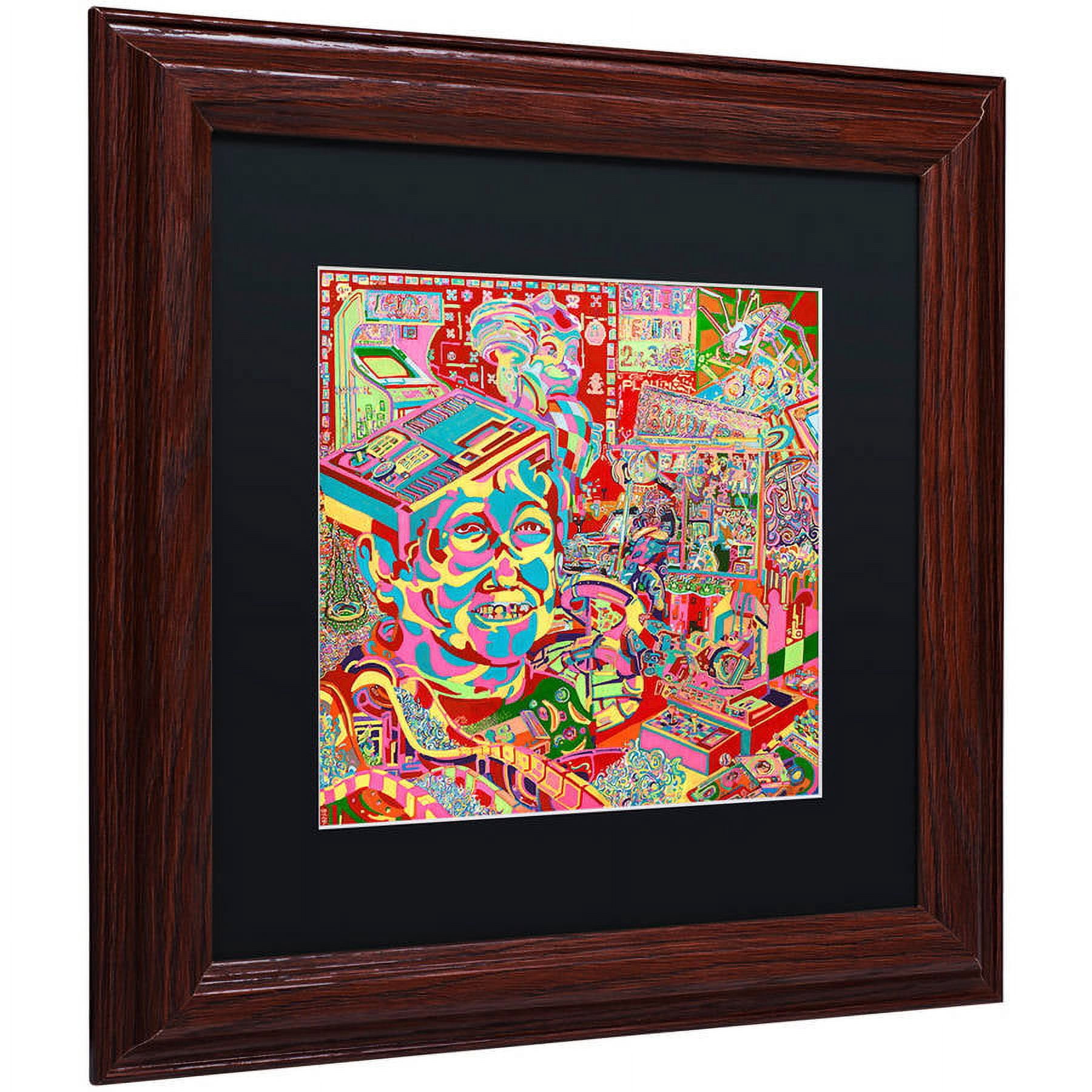Trademark Fine Art "The Gamer Kid" Canvas Art by Josh Byer, Black Matte, Wood Frame
