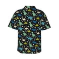 thumbnail image 3 of Goofa Dinosaur Hawaiian Shirt for Men, Unisex Summer Beach Casual Short Sleeve Button Down Shirts,Aloha Tropical Floral print shirt-3X-Large, 3 of 9