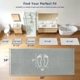 thumbnail image 6 of Subrtex Chenille Bathroom Rugs，Extra Soft and Non Slip Bath Mats Runner，Thick Rubber Backing Washable Shower Bathtub Rugs & Home Decor Accessories(Light Gray,24"*60"), 6 of 8