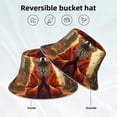 thumbnail image 3 of Kll Maple Leaf Meditating Fox Bucket Hat for Women Men Packable Travel Beach Sun Hat Outdoor Rave Accessories Reflective Fisherman Cap, 3 of 6