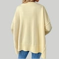 thumbnail image 6 of PuLe Sweaters for Women Women’s V Neck Oversized Sweaters Split Hem Pullover Sweaters Long Sleeve Warm Knit Pullover Tops, 6 of 6