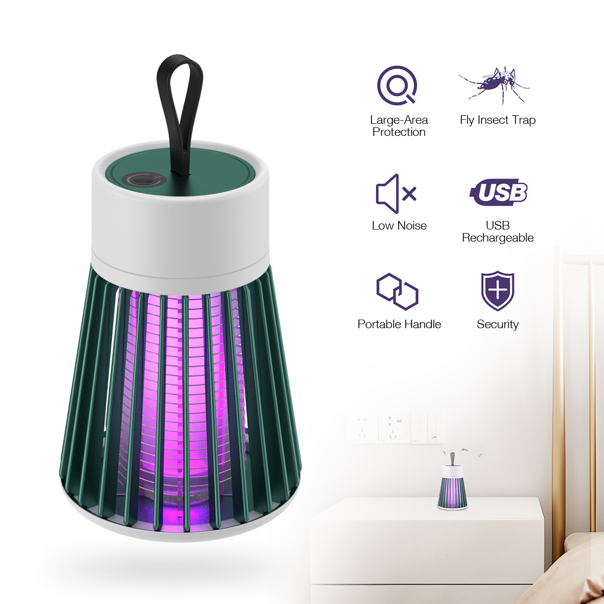 Electric Mosquito Killer Light Insect Fly Bug Zapper LED Lights Trap