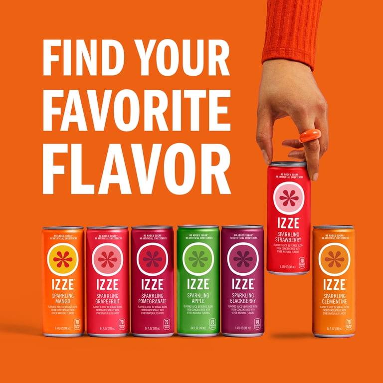IZZE Sparkling Clementine Juice Beverage, 8.4 Fl Oz Can - Walmart.com