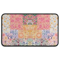 Pioneer Flower Floral Print Pattern Door Rugs,Washable Non Slip Door Mats Indoor,Decorative Door Mats,Entry Mat Indoor for Entrance,Bedroom,Kitchen,Bathroom,30"x17"