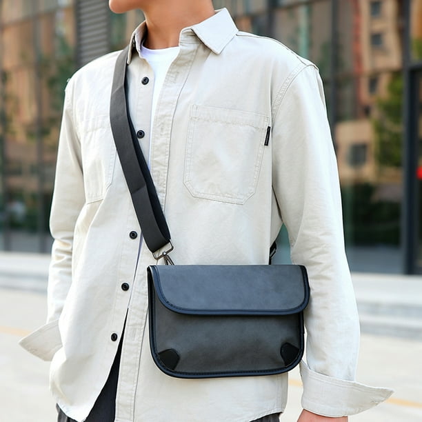 Bolso Bandolera Cuadrado Pequeno Bolso Diagonal Para Hombre Bolso Impermeable De Cuero De Pu Bolso De Viaje De Moda Gris Ndcxsfigh Para Estrenar Bodega Aurrera en linea