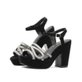 thumbnail image 1 of Zapatillas Wildcat para Mujer Tacon Ancho Fiesta Negro Plataforma 26, 1 of 6