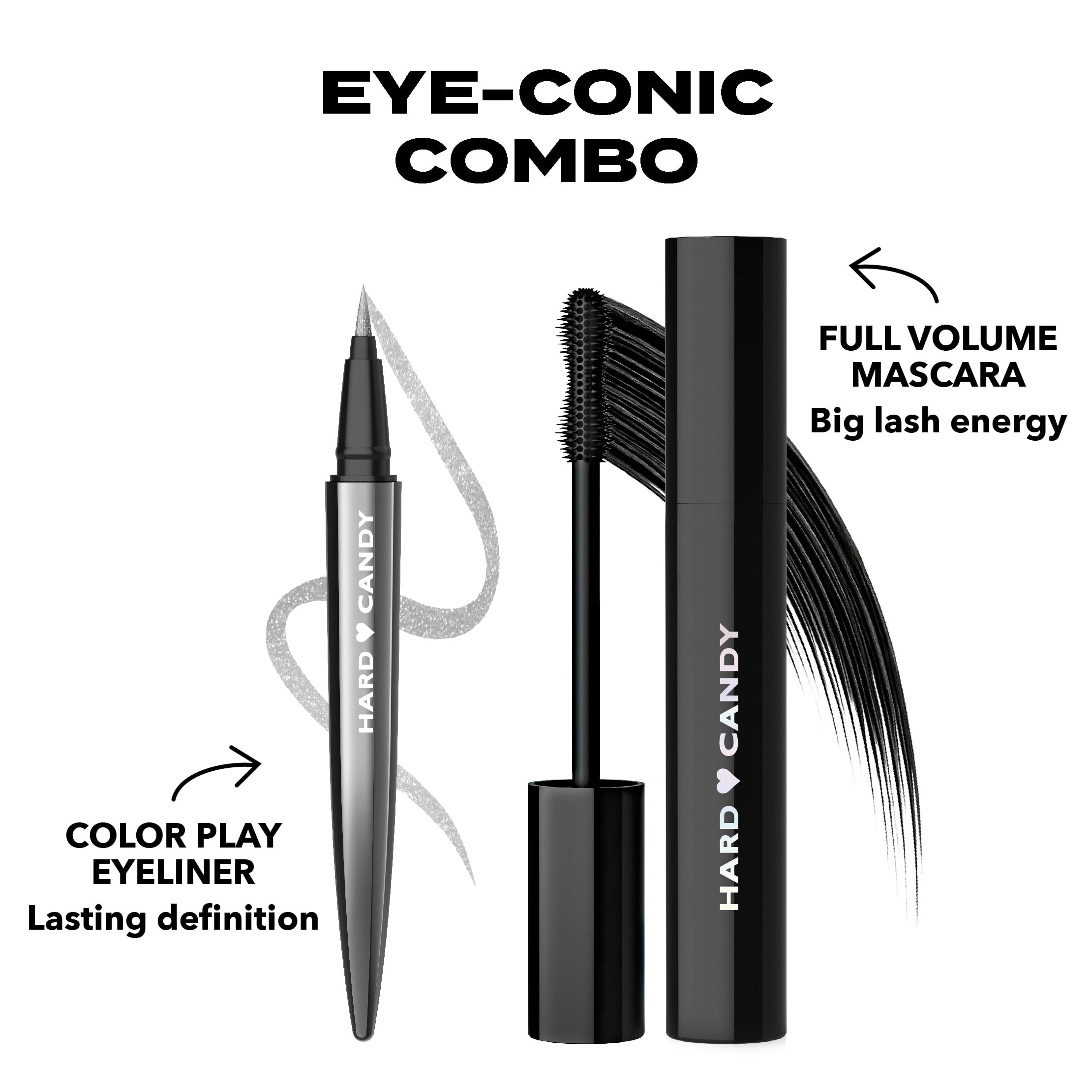 Hard Candy Party Lines Color Play Eyeliner, Liquid, 24HR, Light My Sparkler, Metallic Silver