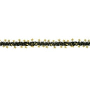 Fr Metallic Star Garland 12' Black & Gold - 12 Pack (1 Per Card)