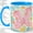 Blue, variant on Pink Cowgirl Boots Accent Mug, 11oz Ceramic Coffee Cup for Beach Lovers