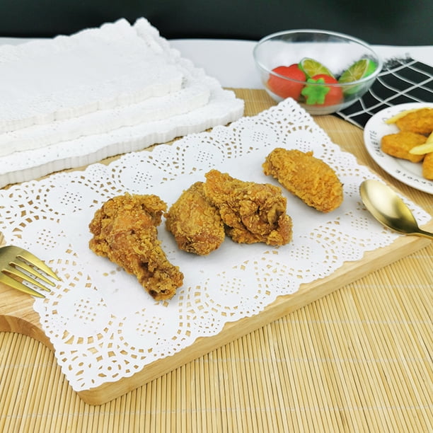 Papel base para flores, papel absorbente de aceite, papel para hornear, papel de encaje para pasteles, papel desengrasante para postres y alimentos fritos de cocina
