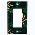 thumbnail image 5 of Metal Light Switch Plate Cover Tropical Jungle Palm Leaves Yellow Green JGL012, 5 of 13