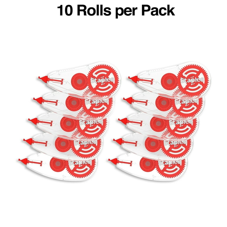 Staples Topwinder Correction Tape 10/Pack (51666) - Walmart.com