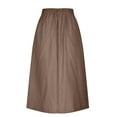 thumbnail image 5 of JNGSA Womens A Line High Waist Flare Flowy Midi Skirts Summer Casual Comfy Button Going Out Long Skirts, 5 of 5
