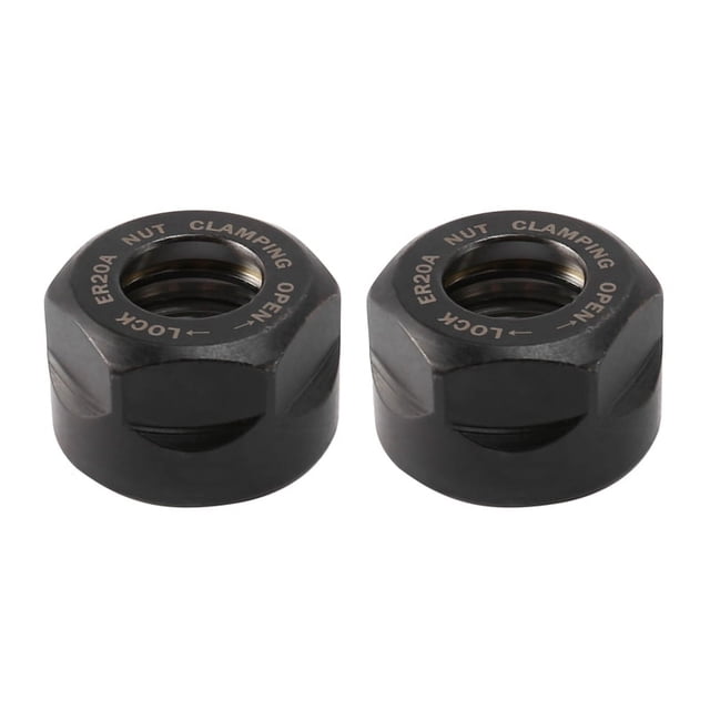 2X ER20 Tuercas de Sujecion de Collets para Torno Sostenedor Chuck de Fresado CNC