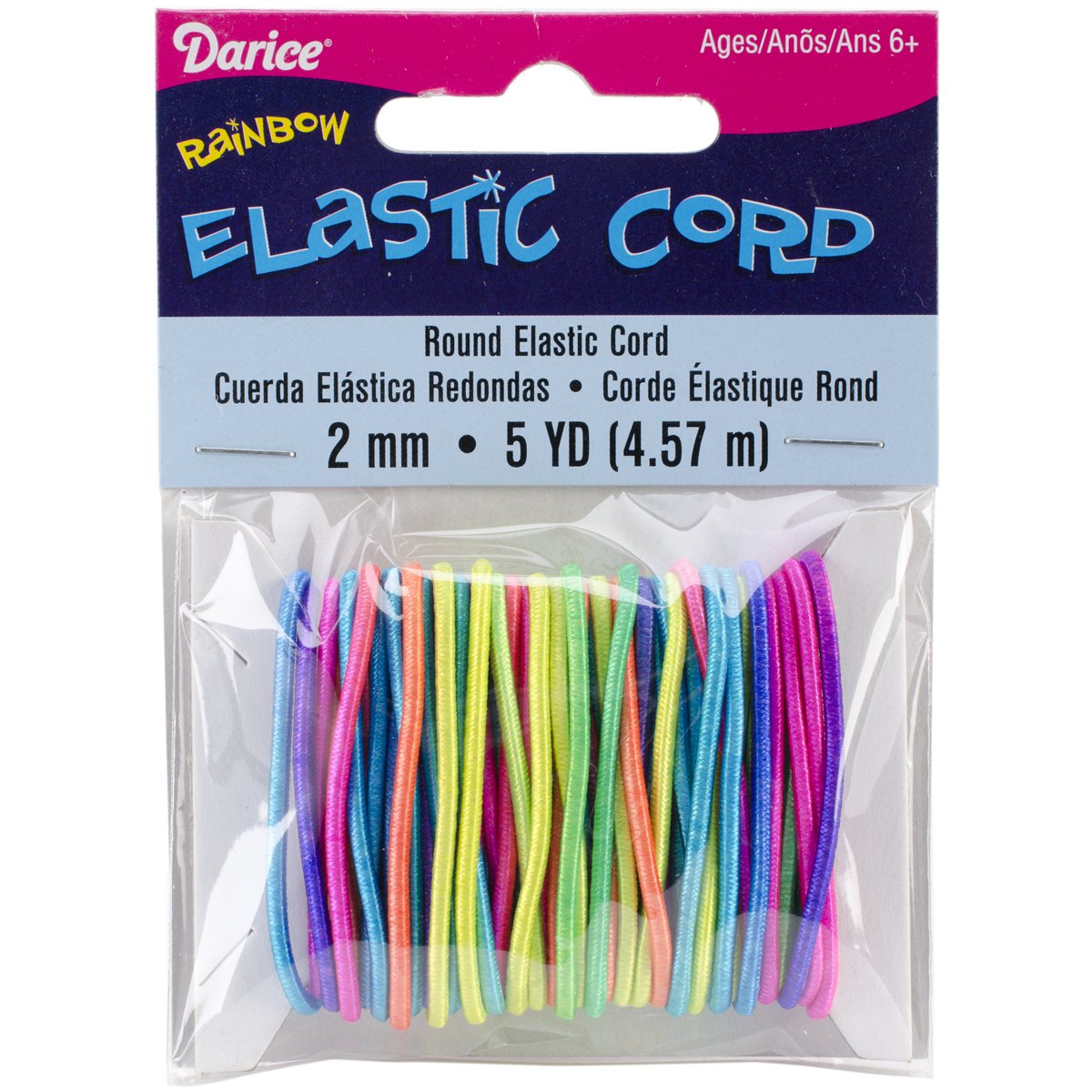 Round Elastic Cord 2mmX5ydRainbow Walmart Canada