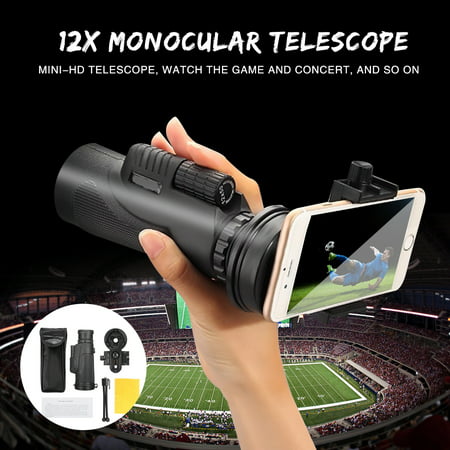 16x52 Dual Focus HD Optics Zoom Phone Monocular Telescope Waterproof Day Night Vision Binocular For Camping Hunting Hiking Bird Watching