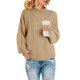 thumbnail image 1 of Jersey Saodimallsu de cuello alto de punto trenzado para mujer de gran tamaño, 1 of 3