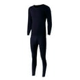 thumbnail image 1 of Chemises à Manches Longues pour Hommes Chemises à Manches Longues pour Hommes Coton Uni Coton Mince Col Rond Manches Longues sous-Vêtements Pantalon Ensemble, 1 of 9