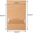 thumbnail image 2 of Kraft Zip Lock Stand Up Food Bags, Katfort 100PCS Kraft Bags Pouches with Window & Tear Notch, 8.7"x5.5" Food Saver Food Storage Bags Paper Party Gift Favor Wrap for Candy, Coffee Beans Nuts, 2 of 7