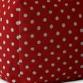 thumbnail image 4 of HomeRoots 518511 17 x 17 x 1 in. Red & White Cotton Polka Dots Pouf Cover, 4 of 5