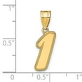 thumbnail image 3 of 14k Yellow Gold Polished Finish Script Design Number 1 Charm Pendant, 3 of 3