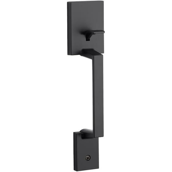 Kwikset 898AMD-514 Amador Handle Only; No Deadbolt with RCAL Latch and RCS Strike Matte Black Finish