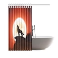 thumbnail image 2 of MKHERT Wolf Moon Shower Curtain Waterproof Bath Curtain Decor 66x72 inch, 2 of 2