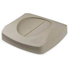 Lid For 23 Gallon Square Waste Receptacles - Beige, Lot of