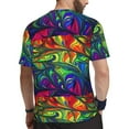 thumbnail image 2 of Wukai Pride Rainbow Print Men's Short-Sleeved Mesh T-Shirt,Quick-Dry Short Sleeve Workout T-Shirt-X-Small, 2 of 8
